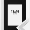 Ramme Selection Sølv 13x18 cm - Passepartout Sort 9x13 cm