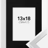 Ramme Selection Sølv 13x18 cm - Passepartout Sort 3,5x5 inches