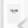Ramme Selection Sølv 13x18 cm - Passepartout Hvid 9x13 cm