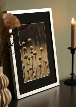 Ramme Selection Sølv 60x90 cm - Passepartout Sort 50x80 cm