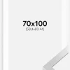 Ramme Selection Sølv 70x100 cm - Passepartout Hvid 59,4x84 cm (A1)