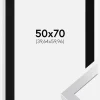 Ramme Selection Sølv 50x70 cm - Passepartout Sort 16x24 inches
