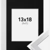 Ramme Selection Sølv 13x18 cm - Passepartout Sort 10x12 cm
