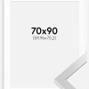 Ramme Selection Sølv 70x90 cm - Passepartout Hvid 24x30 inches