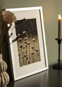 Ramme Selection Sølv 70x90 cm - Passepartout Hvid 55x70 cm