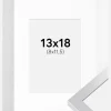 Ramme Selection Sølv 13x18 cm - Passepartout Hvid 9x12 cm