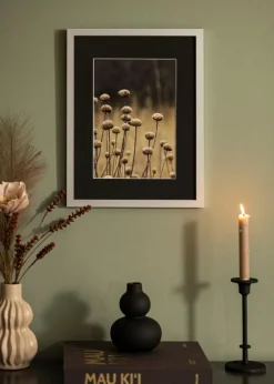 Ramme Selection Sølv 60x60 cm - Passepartout Sort 45x45 cm