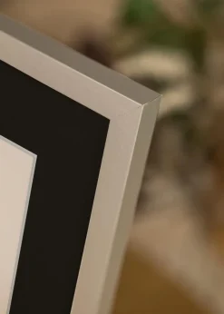 Ramme Selection Sølv 18x24 cm - Passepartout Sort 13x18 cm