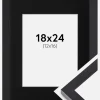 Ramme Selection Sort 18x24 cm - Passepartout Sort 13x17 cm