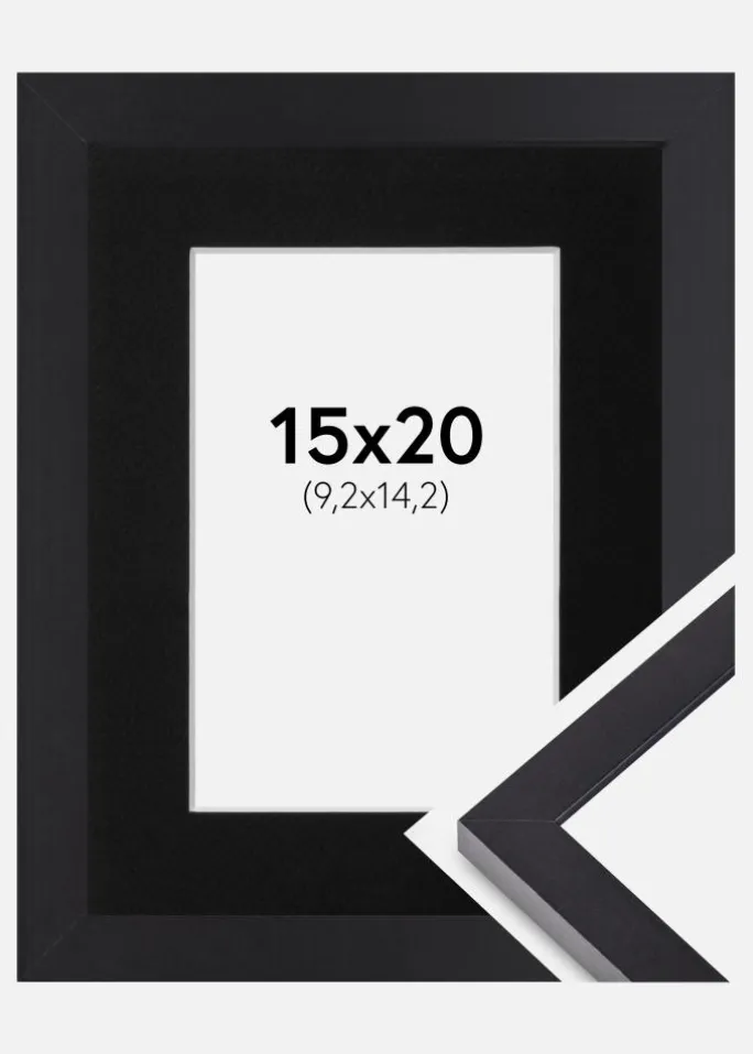 Ramme Selection Sort 15x20 cm - Passepartout Sort 4x6 inches