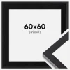 Ramme Selection Sort 60x60 cm - Passepartout Sort 50x50 cm