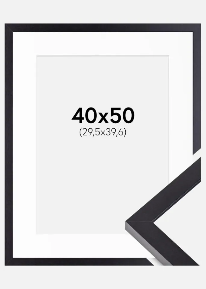 Ramme Selection Sort 40x50 cm - Passepartout Hvid 12x16 inches