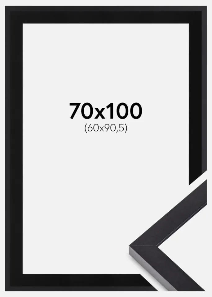 Ramme Selection Sort 70x100 cm - Passepartout Sort 61x91,5 cm