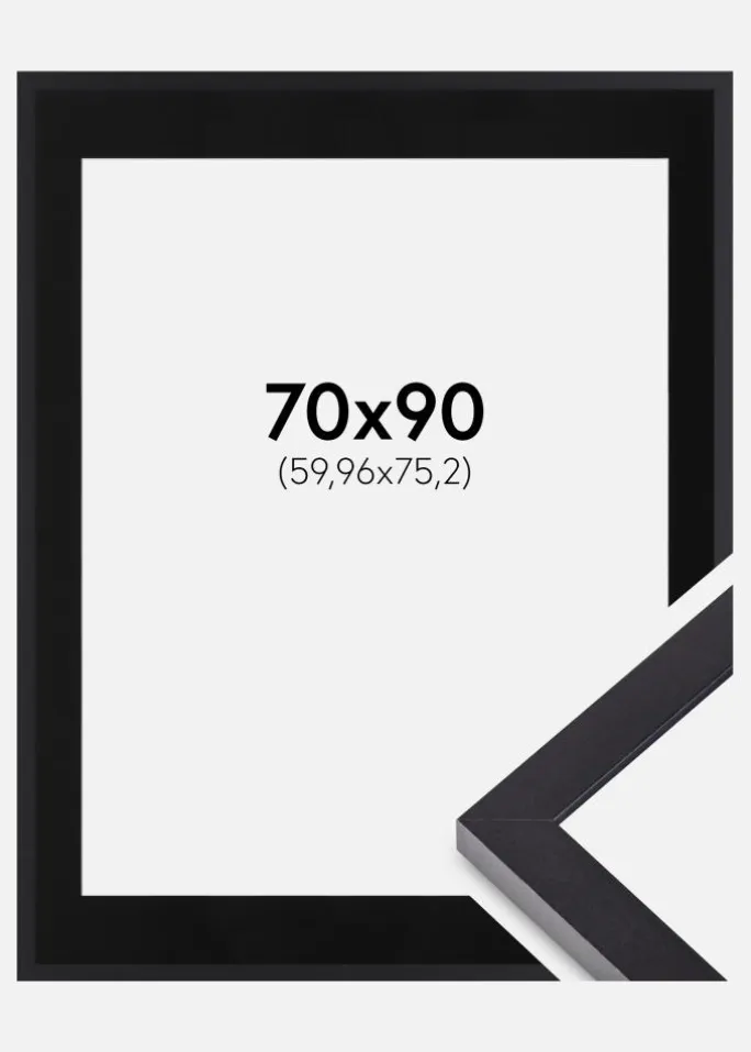 Ramme Selection Sort 70x90 cm - Passepartout Sort 24x30 inches cm