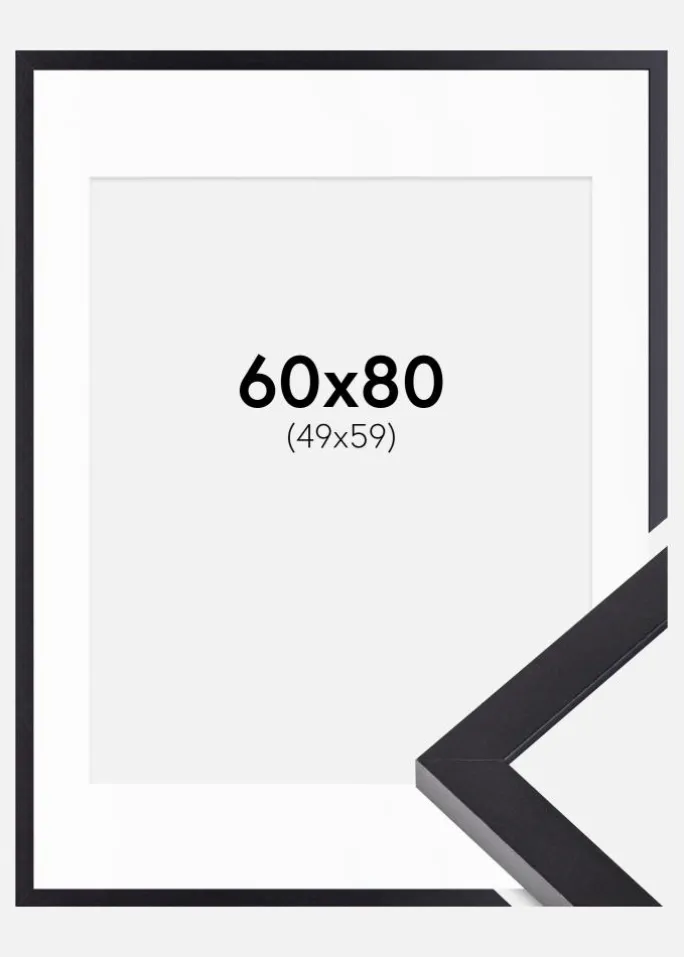 Ramme Selection Sort 60x80 cm - Passepartout Hvid 50x60 cm