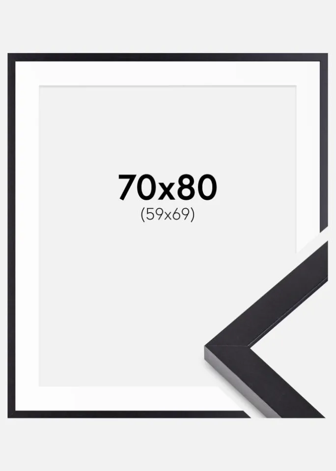 Ramme Selection Sort 70x80 cm - Passepartout Hvid 60x70 cm