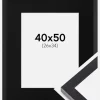 Ramme Selection Sort 40x50 cm - Passepartout Sort 27x35 cm