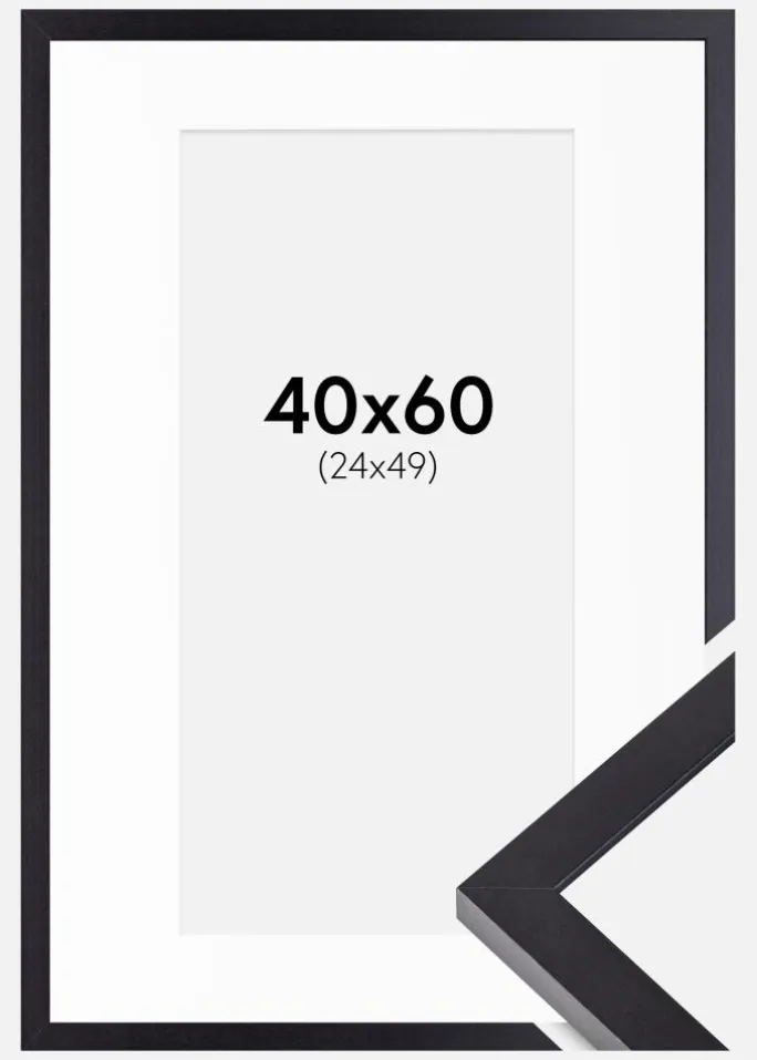 Ramme Selection Sort 40x60 cm - Passepartout Hvid 25x50 cm