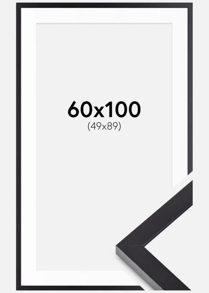 Ramme Selection Sort 60x100 cm - Passepartout Hvid 50x90 cm