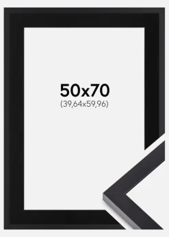 Ramme Selection Sort 50x70 cm - Passepartout Sort 16x24 inches