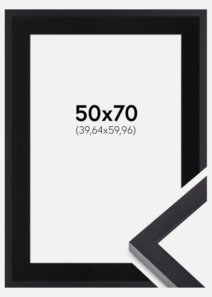 Ramme Selection Sort 50x70 cm - Passepartout Sort 16x24 inches