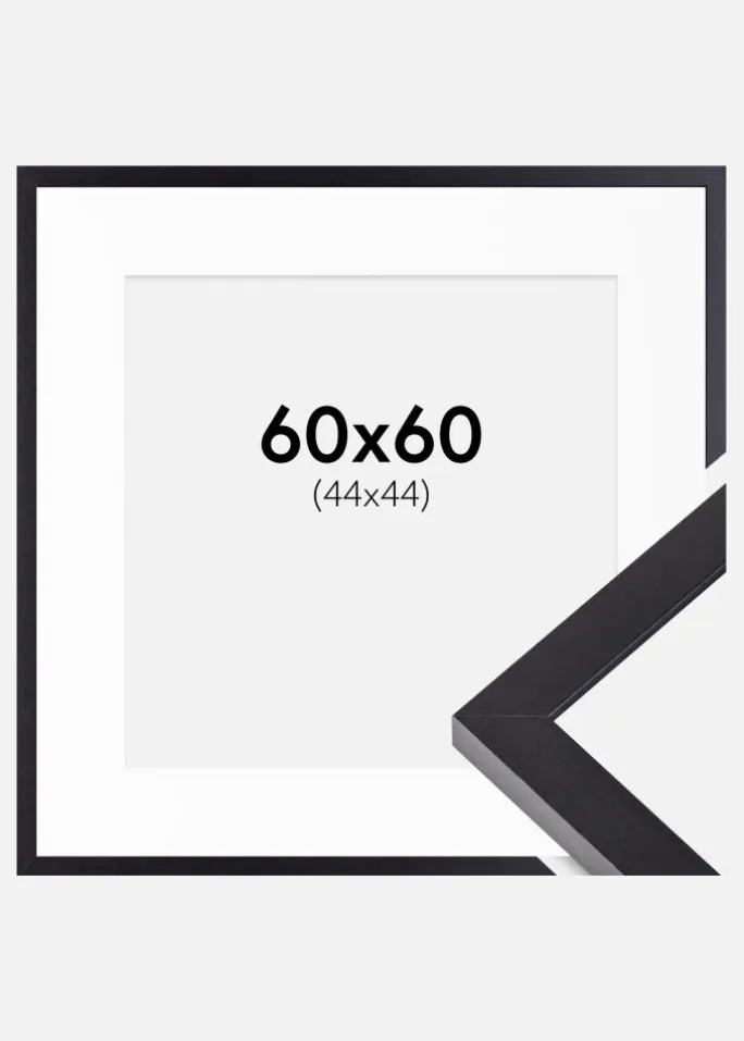 Ramme Selection Sort 60x60 cm - Passepartout Hvid 45x45 cm