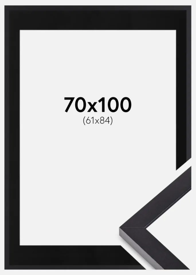 Ramme Selection Sort 70x100 cm - Passepartout Sort 62x85 cm