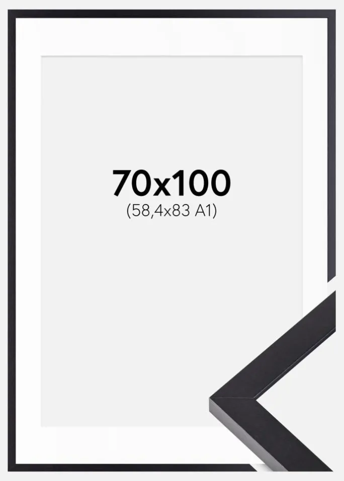 Ramme Selection Sort 70x100 cm - Passepartout Hvid 59,4x84 cm (A1)
