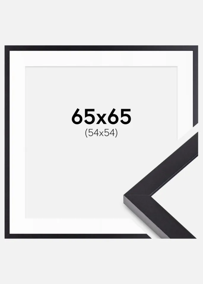 Ramme Selection Sort 65x65 cm - Passepartout Hvid 55x55 cm