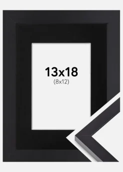 Ramme Selection Sort 13x18 cm - Passepartout Sort 9x13 cm