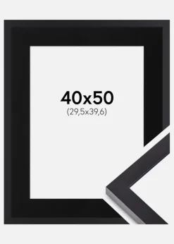 Ramme Selection Sort 40x50 cm - Passepartout Sort 12x16 inches