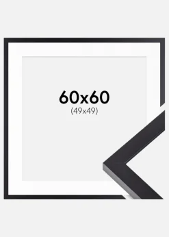 Ramme Selection Sort 60x60 cm - Passepartout Hvid 50x50 cm