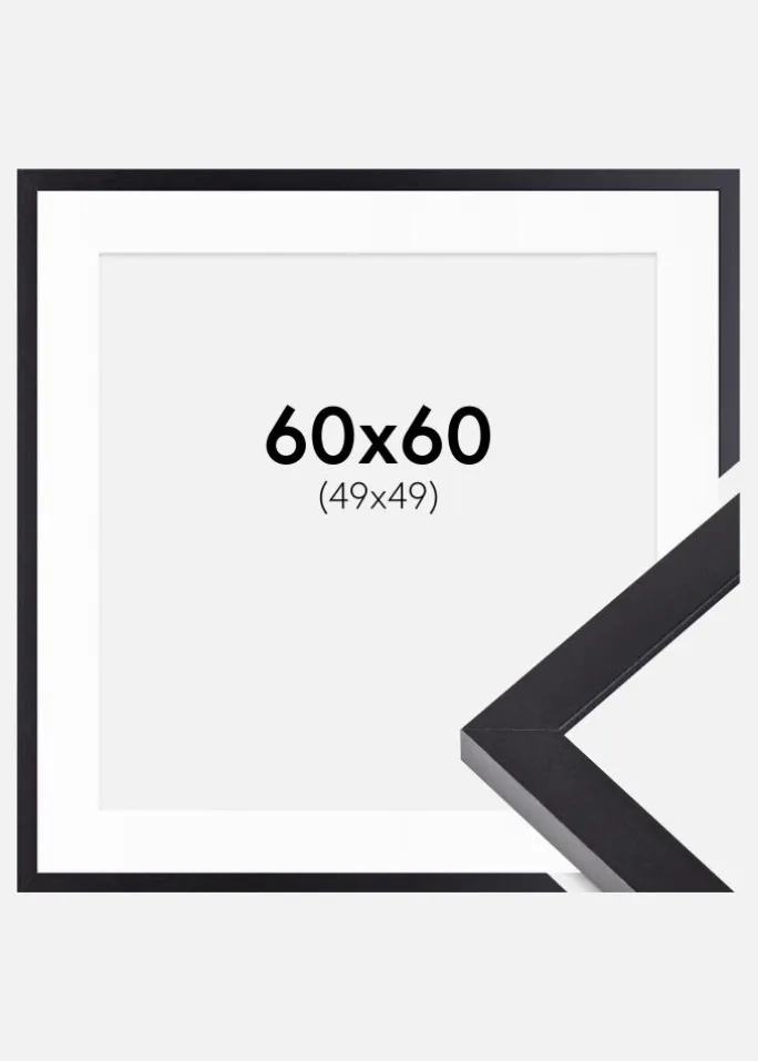 Ramme Selection Sort 60x60 cm - Passepartout Hvid 50x50 cm