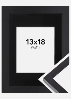 Ramme Selection Sort 13x18 cm - Passepartout Sort 10x12 cm