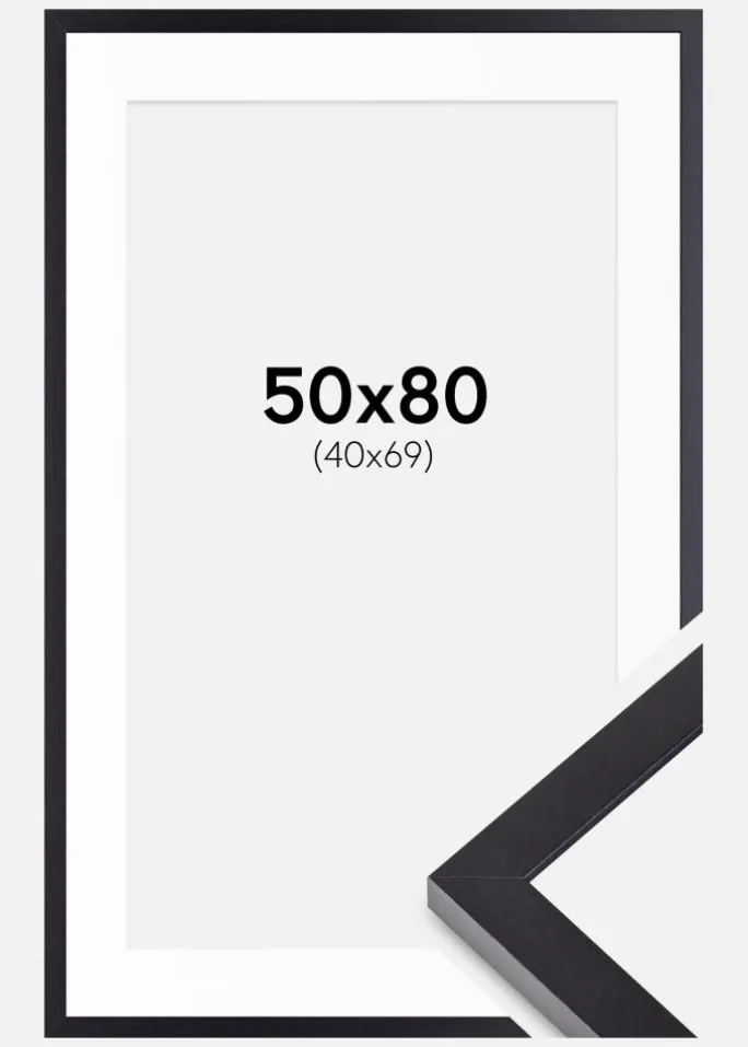 Ramme Selection Sort 50x80 cm - Passepartout Hvid 41x70 cm