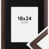 Ramme Selection Valnød 18x24 cm - Passepartout Sort 13x17 cm
