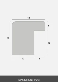 Ramme Selection Valnød 30x40 cm - Passepartout Hvid 20x28 cm