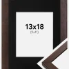 Ramme Selection Valnød 13x18 cm - Passepartout Sort 10x12 cm