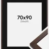 Ramme Selection Valnød 70x90 cm - Passepartout Sort 55x70 cm