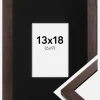Ramme Selection Valnød 13x18 cm - Passepartout Sort 7x10 cm