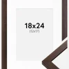Ramme Selection Valnød 18x24 cm - Passepartout Hvid 13x18 cm