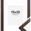 Ramme Selection Valnød 15x20 cm - Passepartout Hvid 4x5 inches