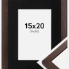 Ramme Selection Valnød 15x20 cm - Passepartout Sort 10x15 cm