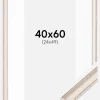 Ramme Shabby Chic Hvid 40x60 cm - Passepartout Hvid 25x50 cm