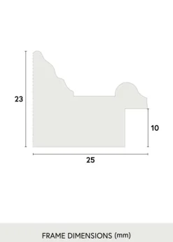 Ramme Shabby Chic Hvid 40x60 cm - Passepartout Hvid 25x50 cm