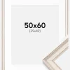 Ramme Shabby Chic Hvid 50x60 cm - Passepartout Hvid 40x50 cm