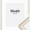 Ramme Shabby Chic Hvid 50x60 cm - Passepartout Hvid 37x46 cm