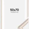 Ramme Shabby Chic Hvid 50x70 cm - Passepartout Hvid 42x59,4 cm (A2)