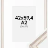Ramme Shabby Chic Hvid 42x59,4 cm (A2) - Passepartout Hvid 25x38 cm
