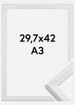 Ramme Siljan Akrylglas Hvid 29,7x42 cm (A3)